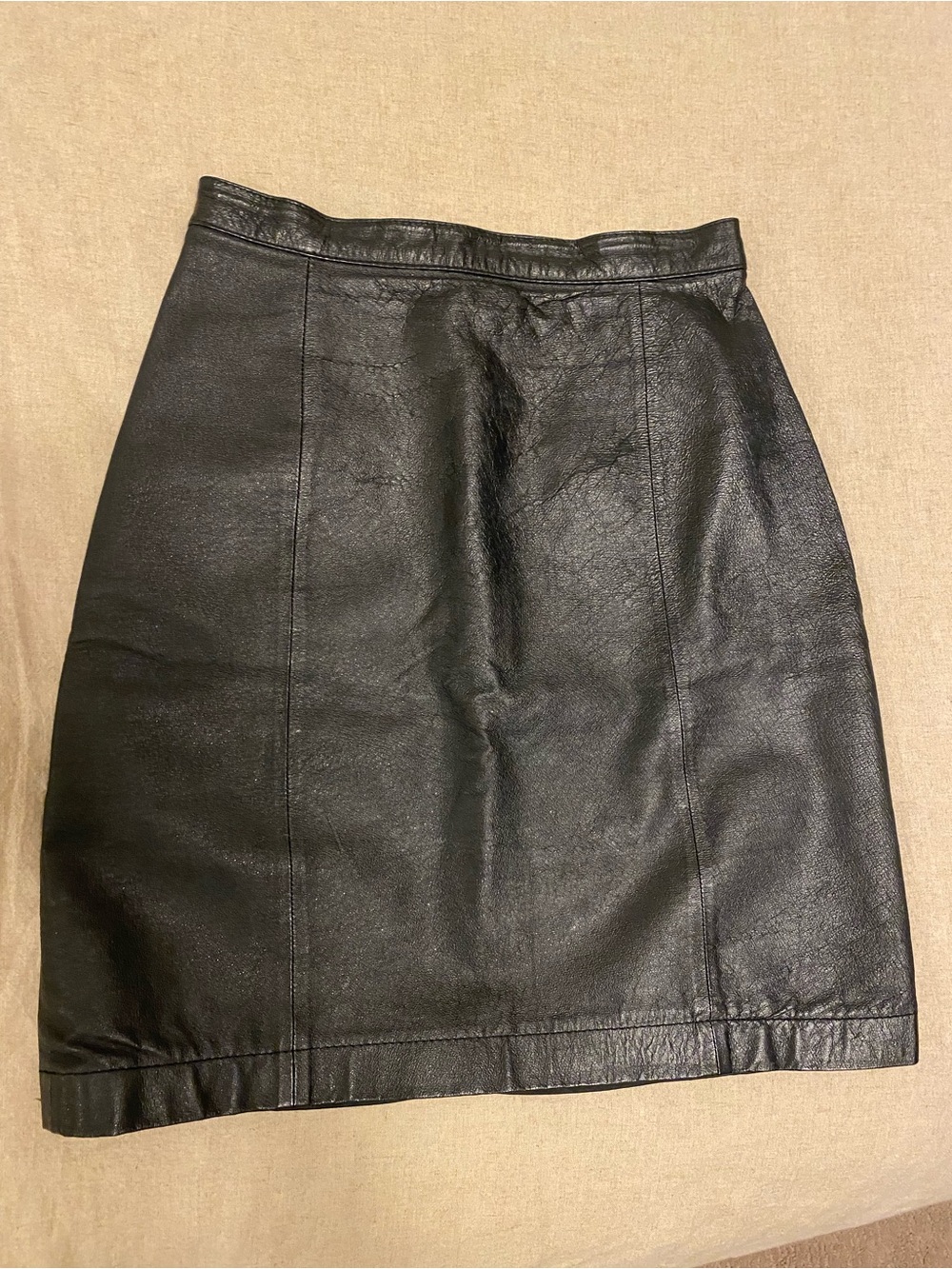 VINTAGE real leather skirt
